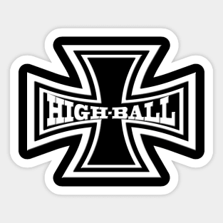 Iron Cross High-Ball Motorcycle Sticker